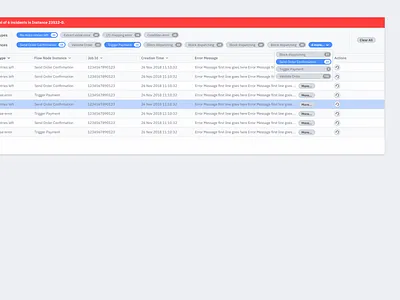 Incident Table (Light Theme) design design system ui ux