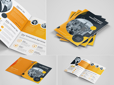 Bifold Company Profile 2020 a4 bi fold bifold brochure brochure template business clean corporate design easy editable editorial elegant flexible flyer free font indd indesign information letter