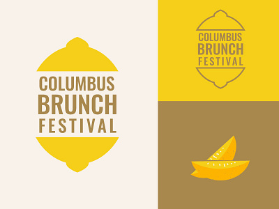 Columbus Brunch Festival branding brunch design digital event event branding illustration lemon logo typography vector