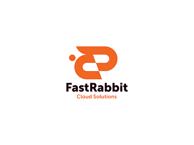 FastRabbit brand cloud hosted idea logo logomark logos minimal network rabbit speed