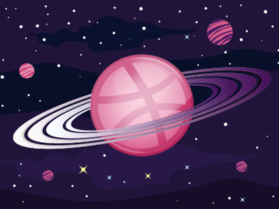 Hello Dribbble! design galaxy hello dribbble