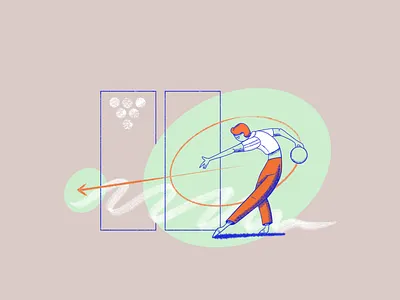 Bowling, anyone? abstract bowling illustration minimal procreate sports texture