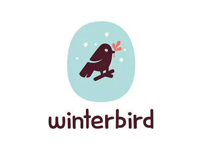 Winterbird bird character design illustration illustrator logo vector