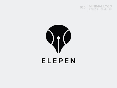 Elepen animal logo brand logo branding creative logo design elephant logo identity illustration law logo logo logodesign logos mammoth logo minimalist logo pen logo professional logo text logo typography woolly logo write logo