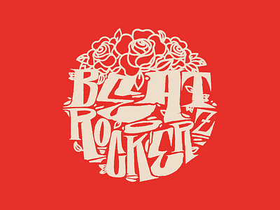 Beat Rockerz dance crew design identity lettering logo logotype roses typography vector