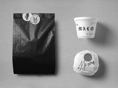 Malo Burgers black and white branding design food branding graphic design grunge texture illustration malo stamp sticker typography