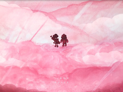 Fan art- steven U background fan art photoshop pink watercolor