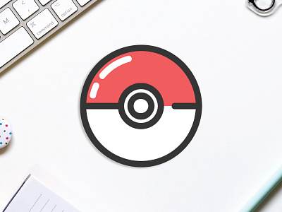 Poke' Coaster coaster design pokeball pokemon stickermule