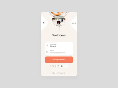 Sign Up | Daily #001 bb 8 challenge clean creative colors daily form interaction mobile sign up star wars ui ux