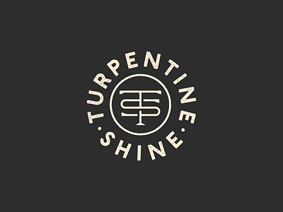 Turpentine Shine Logo badge branding music artist typography