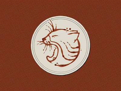 Cat Coffee Stain Coasters branding cafe cat coaster coffee coffee shop identity illustration logo vector
