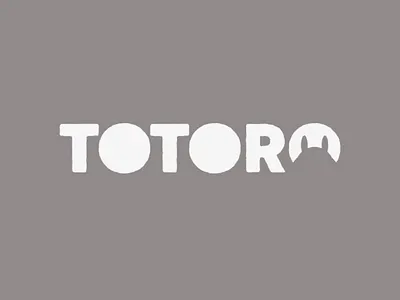 Totoro totoro logo design minimal