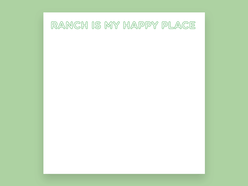 Ranch is my happy place animation design gif animated gif. typography