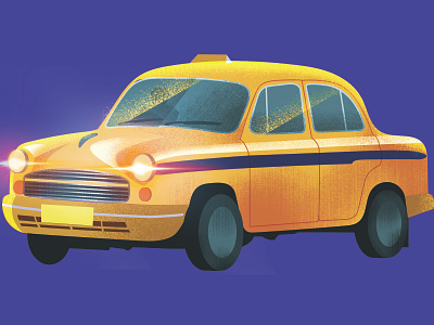 Taxi from Kolkata India illustration illustrator myntra photoshop poster art print vector