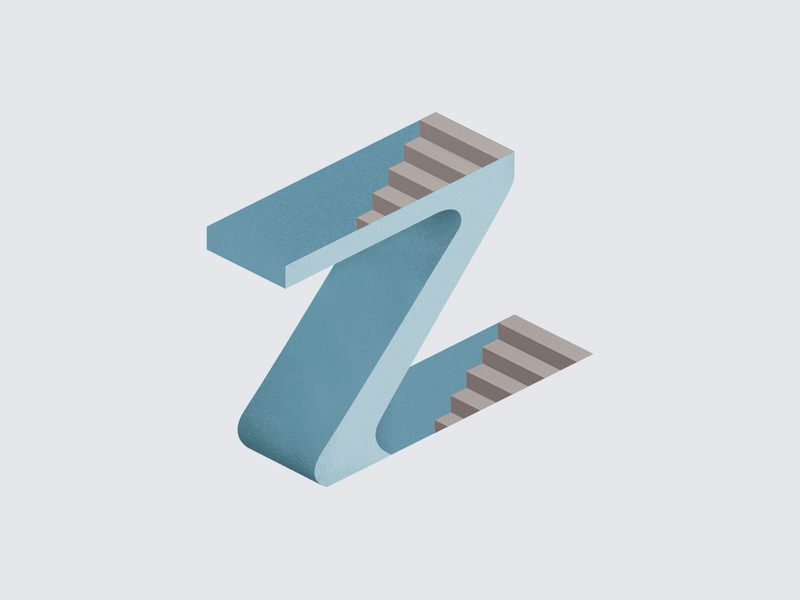 Z-085 affinity designer alphabet aniamtion blender typography z