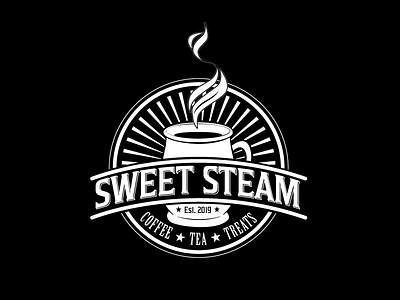 Daily Logo Challenge: Day 006 coffee coffee shop coffee shop logo illustrator logo logo design logo designer logodesign logodesigner mug radial steam sweet tea treats