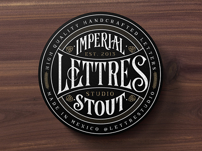 Lettres Studio Coaster beer coaster custom coaster handlettering letterin lettering lettrestudio mule sticker mule stickers