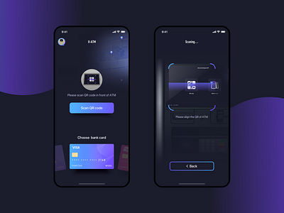 Internet Intelligent ATM for APP account animation atm bank bank card bank transfer dark deposit dribbble gradient intelligent interaction lbs light maps micro animation micro interaction money motion ui