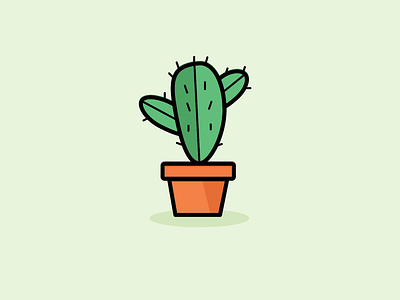 Cactus Filled Line Icon cactus icon icon a day icon app icon designs illustration minimal app plant