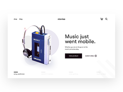 Retro series in the modern era black white clean clean ui concept design ecommerce elegant interface minimal music product design typography ui ux web