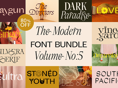 The Modern Font Bundle Vol.5 80% OFF