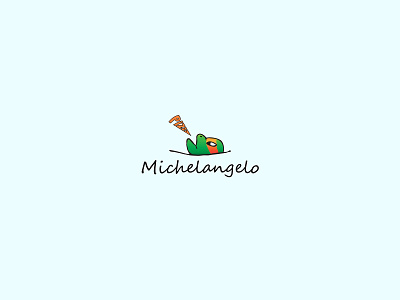 Michelangelo - Pizza time brand branding creative creativelogo design designer icon illustration logo logo design logo designer logoawesome logotype michelangelo pizza pizza logo typography vector