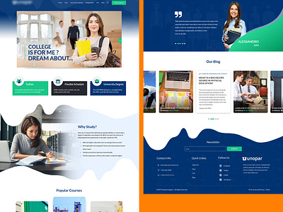 College design ui ux web website