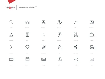 BookMyShow - Iconography app branding clean design icon set iconography icons line sketch stroke ui