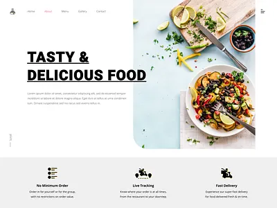 Restaurant Landing Page art delicious design food minimum order restaurant ui website