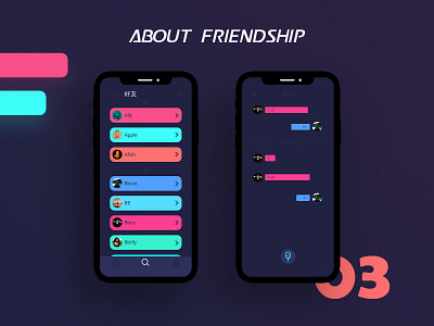 A Diablo Sports Fitness App Interface Design-Abou Friendship app clean dark app design skech ui