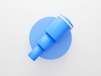 telescope icon 3d blender icon iconography illustration telescope