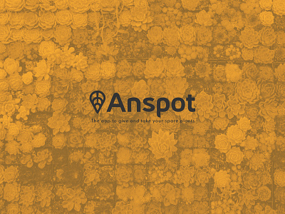 Anspot app branding design giveaway icon leaf location app logo plants tack typography ui