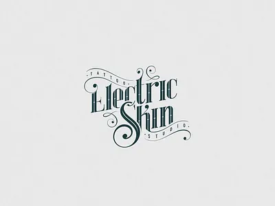 Electric Skin branding design icon illustration lettering logo tattoo type typography vector
