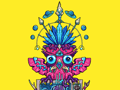 trible chakras of art 2d animation art arthouse branding cartoon character colorful design energy energy arthouse funky graphic graphics illustration product trendy trible typography vector