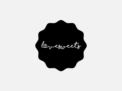 Concept for Lovesweets bakery branding design logo typography vector