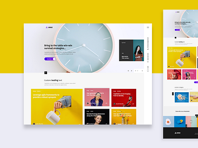 Blog and Grid Layout blog clean envato gradient grid magazine themeforest wordpress