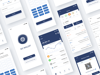 Wallet-1 app branding bitcoin blockchain clean design logo ue ui wallet