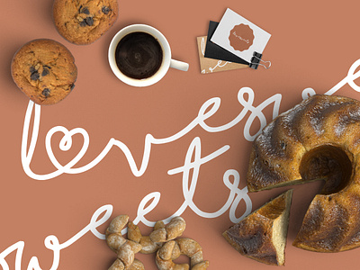 Concept for Lovesweets bakery bakery logo branding design mockup design typography