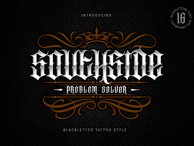 SOUTHSIDE | EXTRA BONUS ORNAMENT blackletter blackletter font branding calligraphy font lettering letters sell font sell your art tattoo style