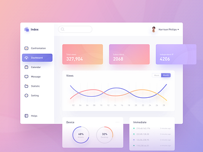 Daily UI & Dashboard 100 daily ui app dashboard data design line number orange purple ui design