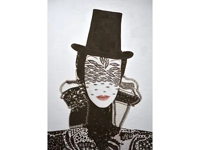 After Serge Lutens art collage collage art eyes fashion homage illustration paper paper collage portrait sergelutens