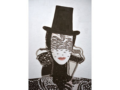 After Serge Lutens art collage collage art eyes fashion homage illustration paper paper collage portrait sergelutens