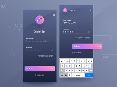 Sign In UI authorization design figma interface login register sign in ui uidesign ux