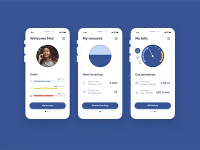 Energy Consumption App energy gas goals monitoring rewards spendings water