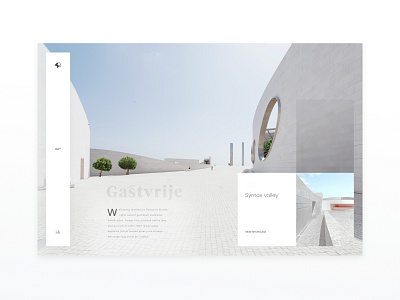 Gastvrije architect architecture concept design imagery interface minimal ui website