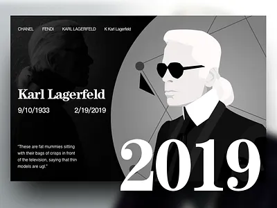 Karl Lagerfeld illustration web