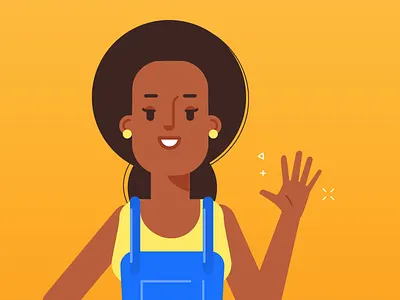 Aminata! 2d animation character characters illustration vector art woman