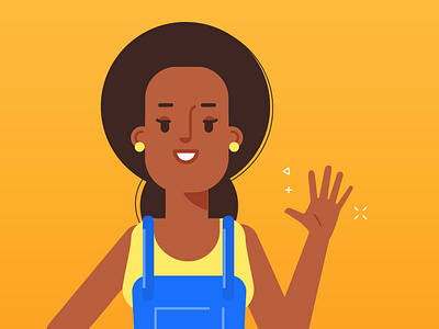 Aminata! 2d animation character characters illustration vector art woman