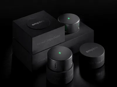 Ampère | Product Family 3d behance branding charger concept design electricity gadget industrialdesign outlet plug power productdesign socket technology ui usb ux