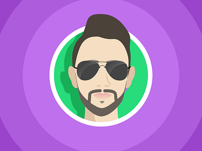 Minimal Illustration / 2016 2d art cartoon digital drawing face green illustration illustrator light portrait purple shadow smile vector